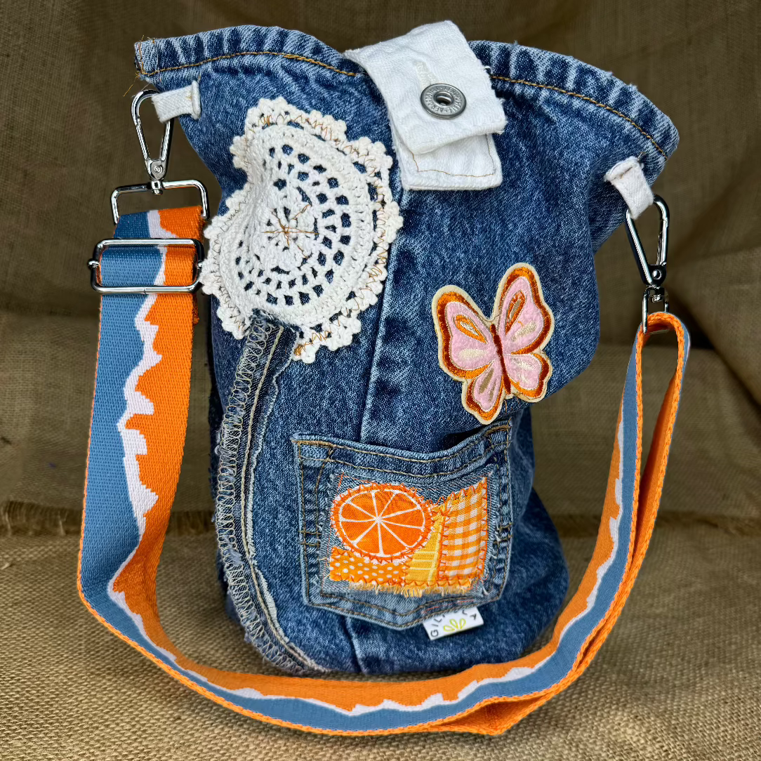 Handmade Denim Patchwork Bag